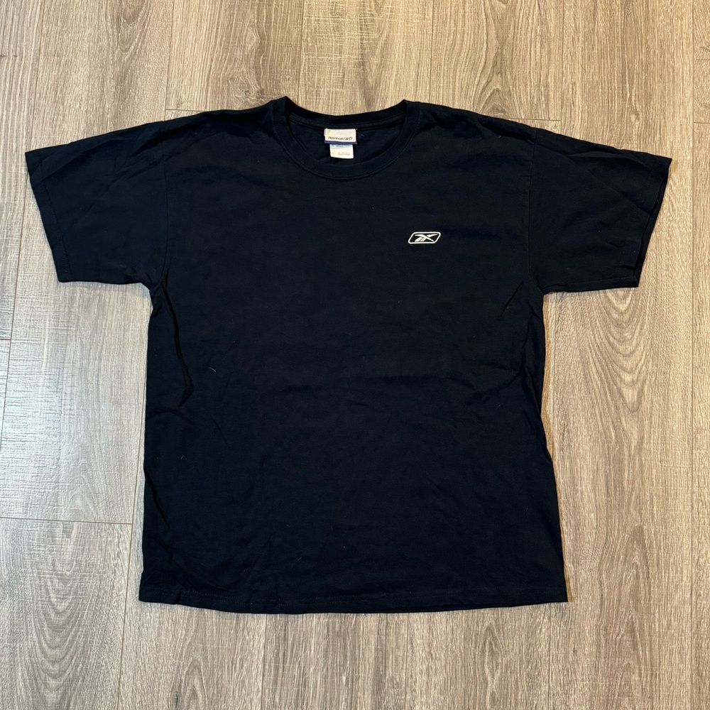 Vtg Silver Tag Reebok Navy Blank - L